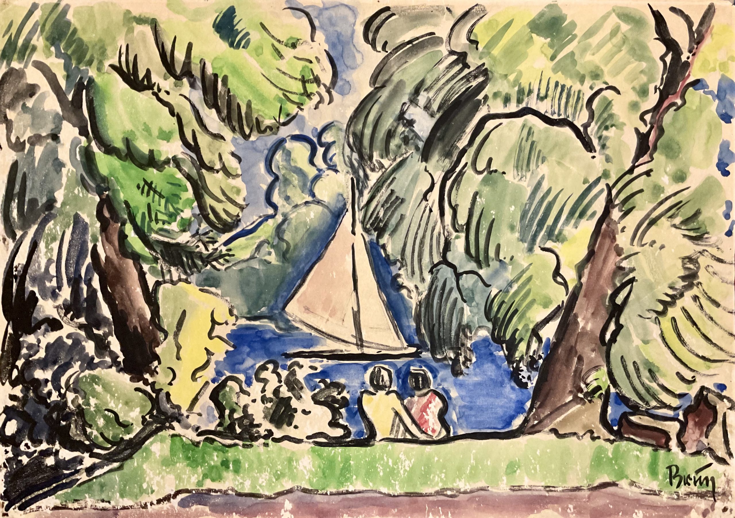Werk aus dem Nachlass Benedikt Brun-Stiller – expressionistische Arbeit aus dem Bestand 1952 bis 1975